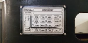 How to read the load plate of a forklift truck ?